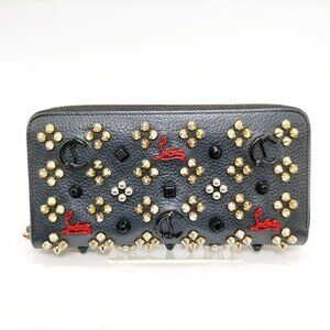 Christian Louboutin Long Wallet Black Leather 4752663